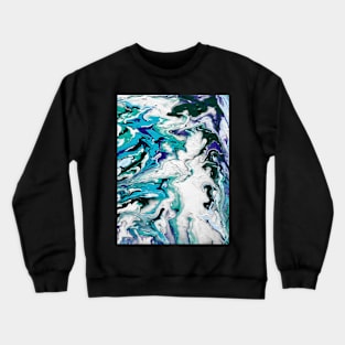 Fluid Painting That Looks Like Toothpaste Honestly Crewneck Sweatshirt